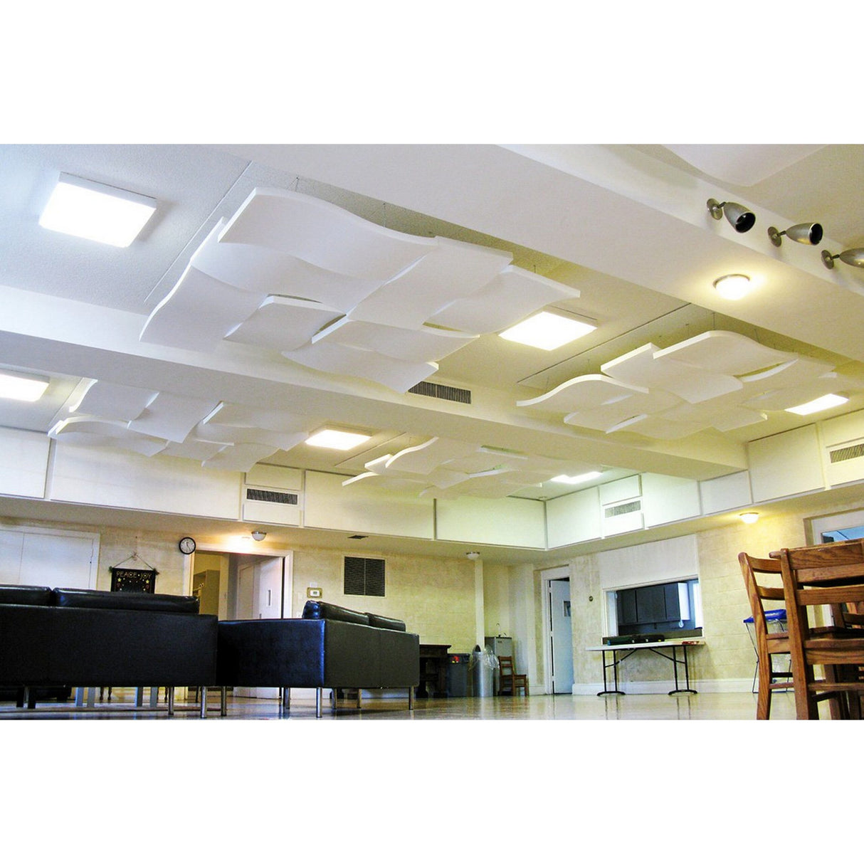 Pinta Acoustic Sonex WWC-2 WhisperWave Ceiling Clouds Acoustic Foam 24x48-Inch Natural White 4 Sheets Box