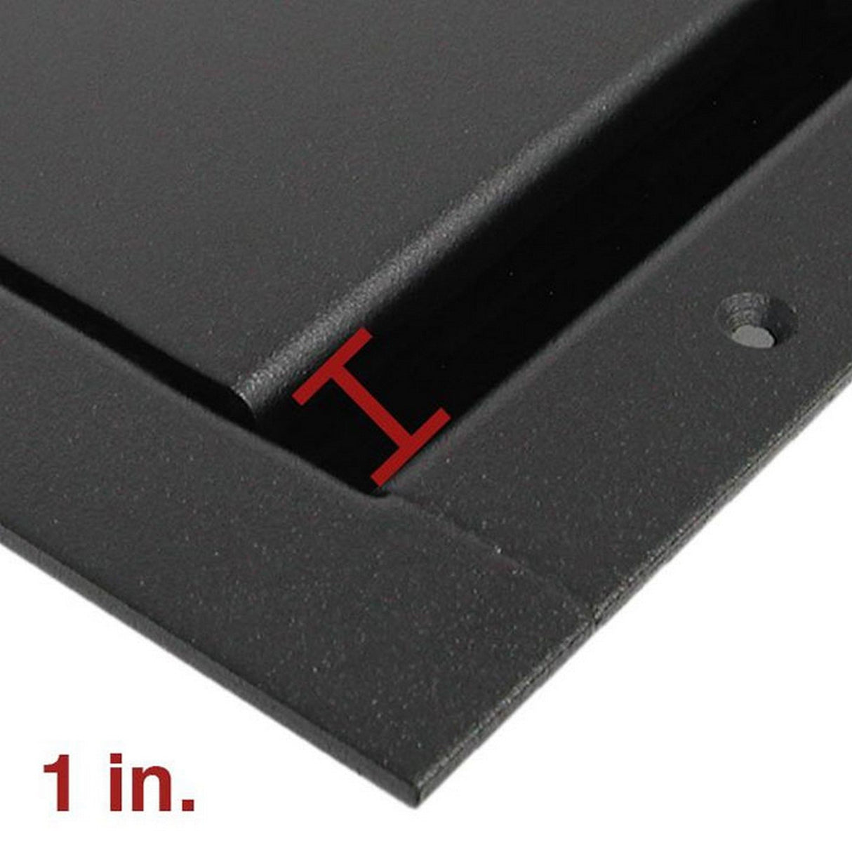 Ace Backstage Co. 124M1BK-FF Double Wide Pocket with Flush Flange/Standard Modified Lid 1 Inch Black