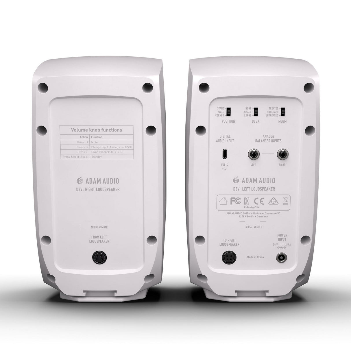 ADAM Audio D3V Fully Active Desktop Monitoring System, Pair