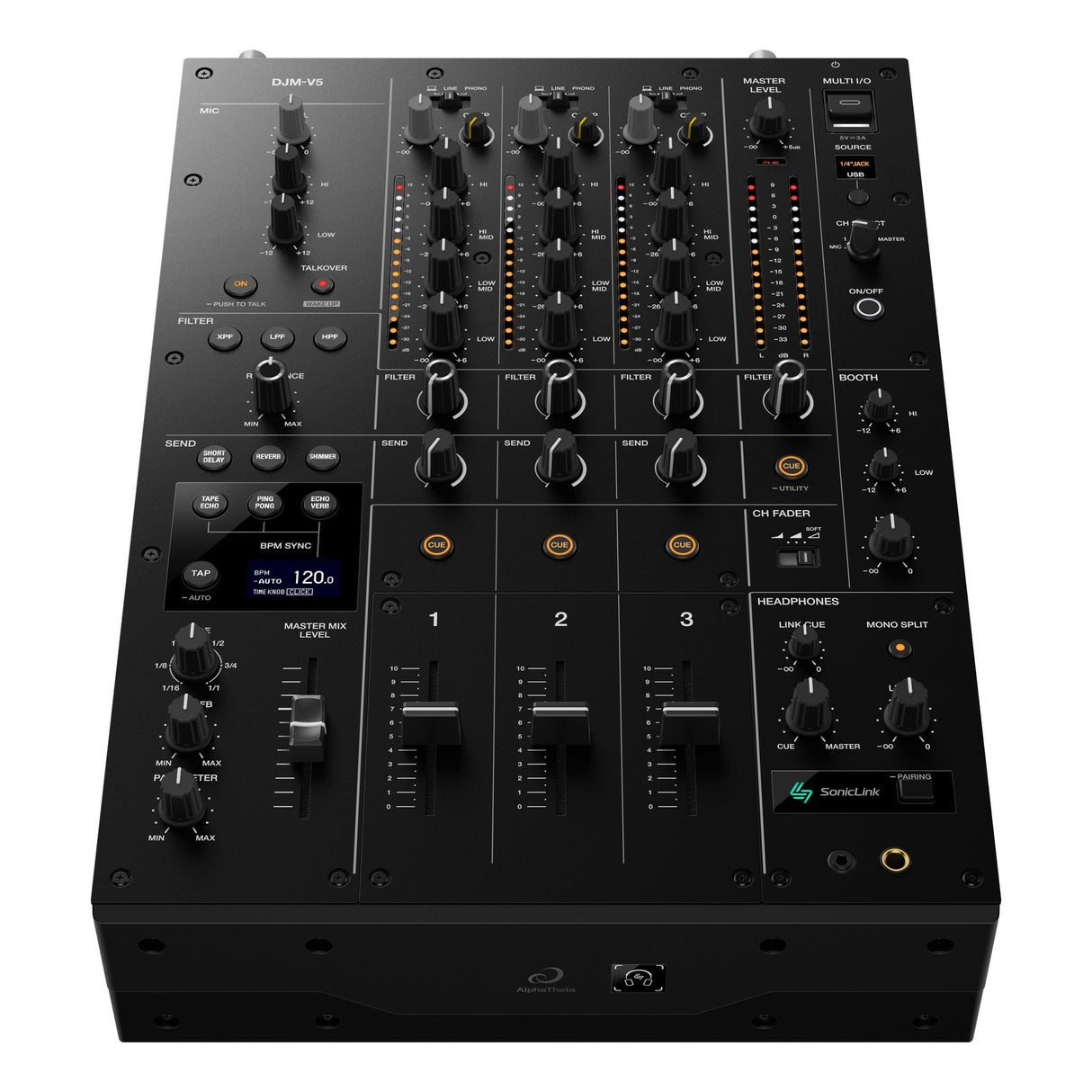 AlphaTheta DJ DJM-V5 3-Channel DJ Mixer