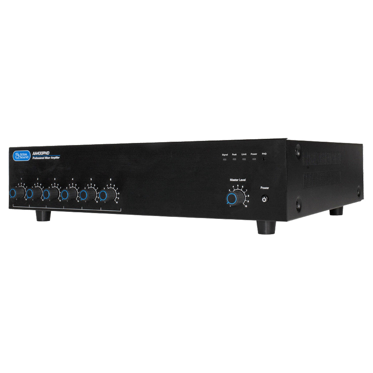 AtlasIED AA400PHD 400W 6‑Input Mixer Amplifier with Push‑Here Diagnostics