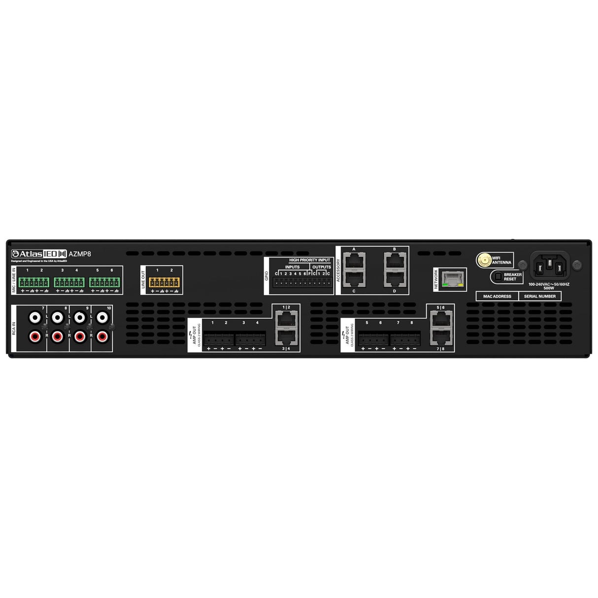 AtlasIED Atmosphere 8-Zone Signal Processor with 1200W Amplifier