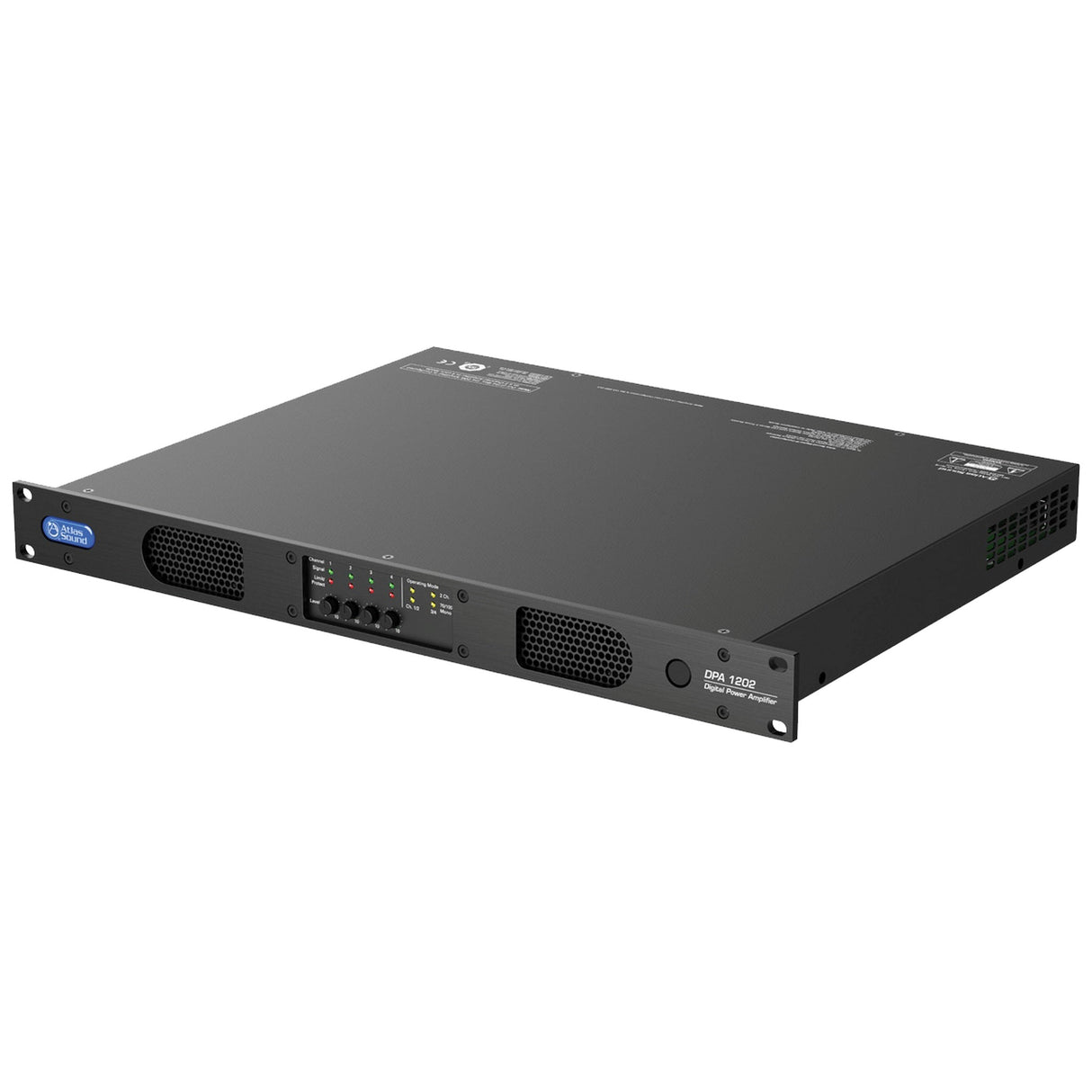 AtlasIED DPA1202 1200W Networkable Multi-Channel Power Amplifier with Optional Dante Network Audio