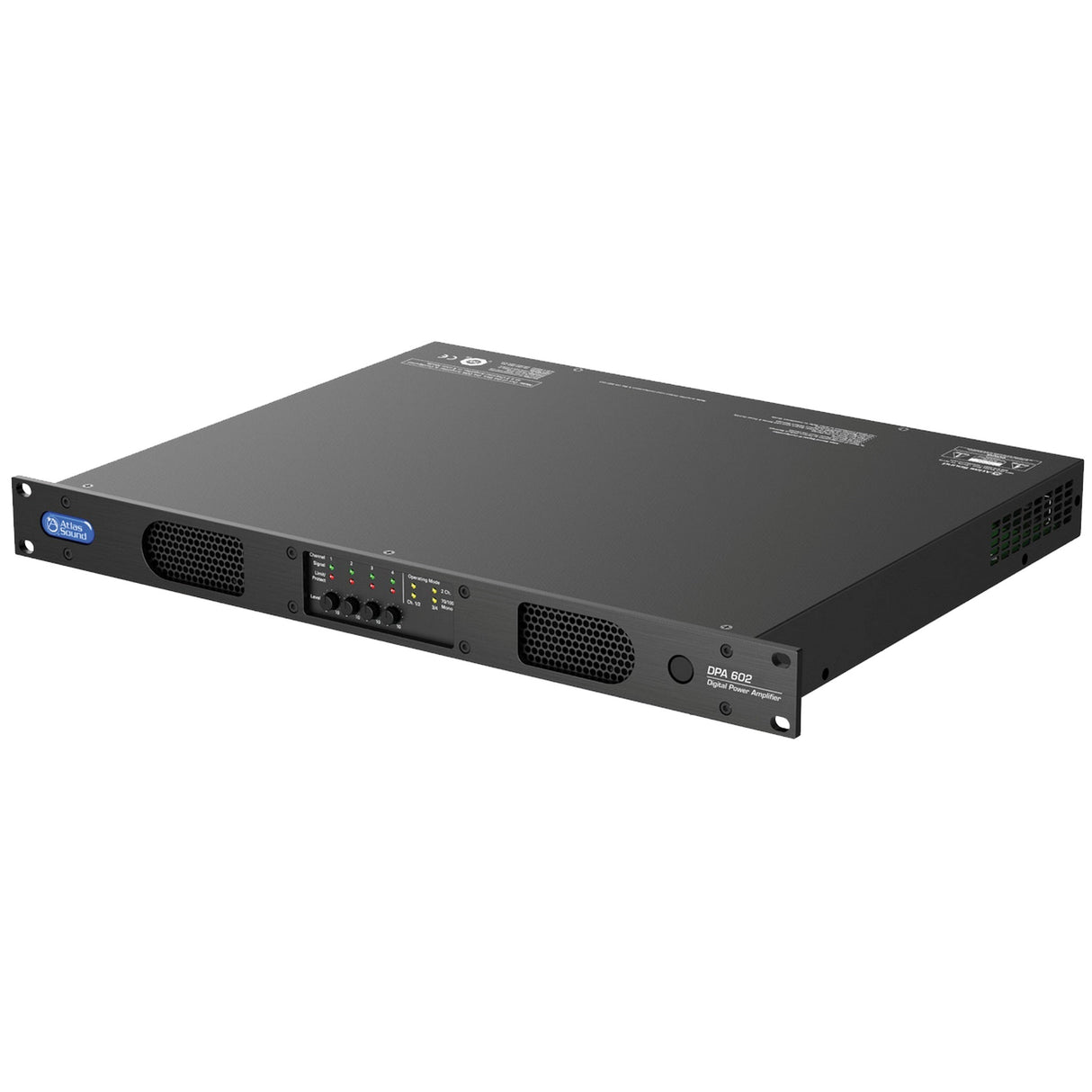 AtlasIED DPA602 600W Networkable Multi-Channel Power Amplifier with Optional Dante Network Audio