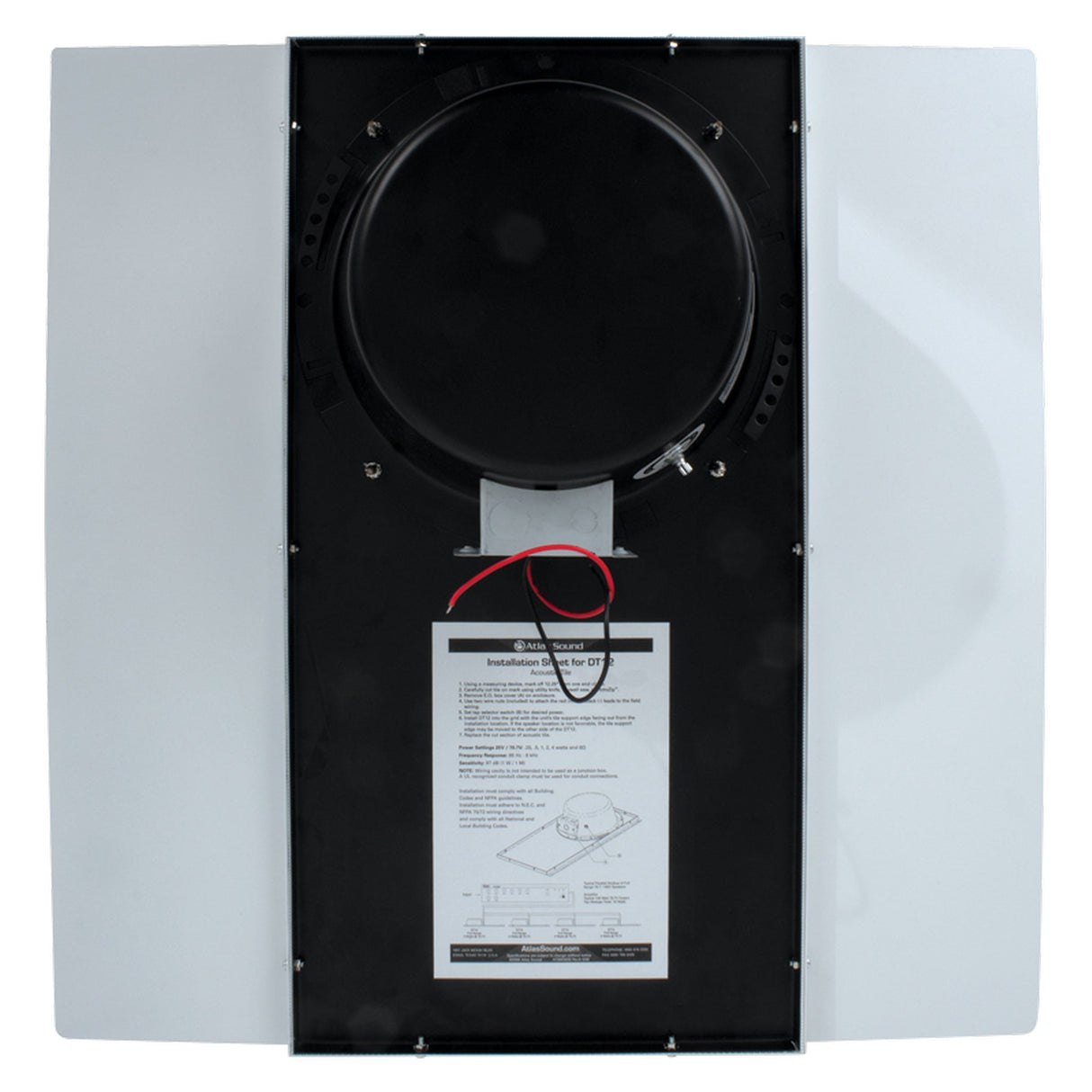 AtlasIED DT21 2 x 2-Feet Drop Tile Speaker Package with Perforation Below, Speaker Only