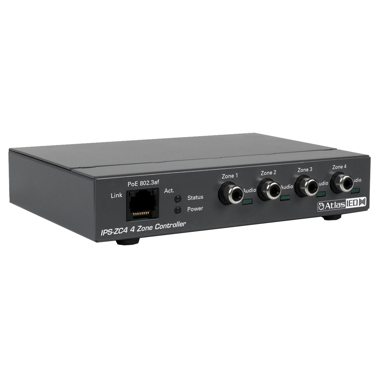 AtlasIED IPS‑ZC4 SIP‑to‑Analog 4‑Zone PoE Gateway
