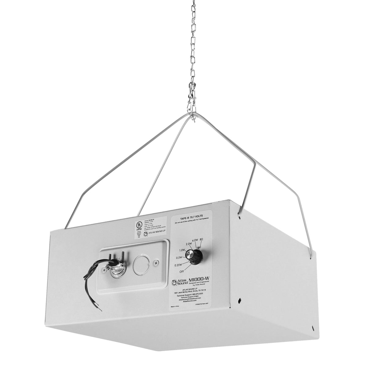 AtlasIED M1000 Series 8-Inch Dual Cone Sound Masking Speaker with 70V Transformer