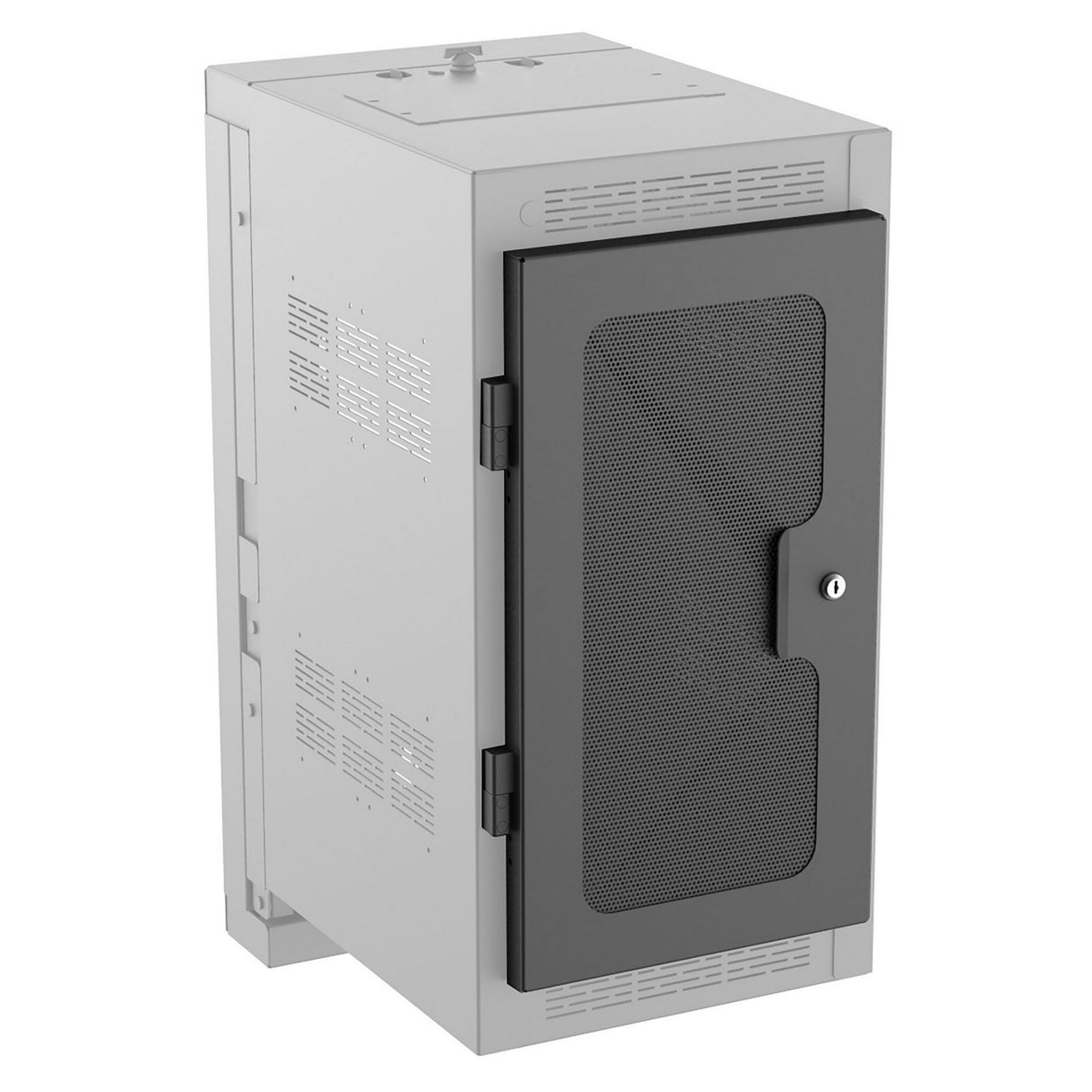 AtlasIED MPFD16‑HR 1-Inch Deep Micro‑Perforated Steel Rack Door, Half‑Width, 16RU