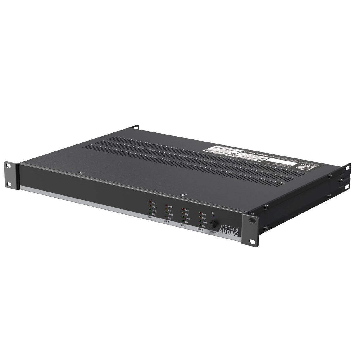 Audac CEP408 4 x 80W Quad-Channel 4 Ohm Energy-Efficient Amplifier 70/100V