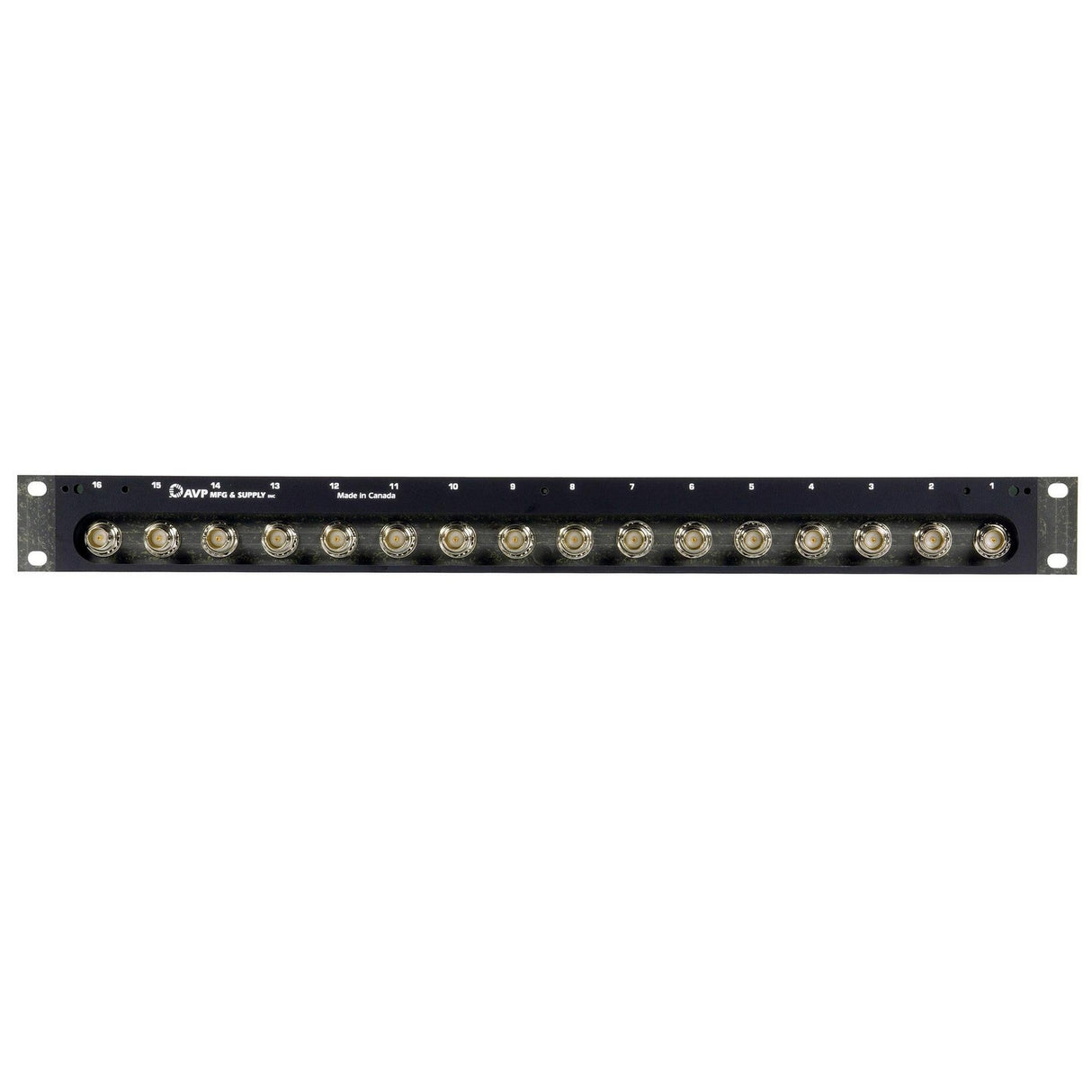 AVP 1 x 16/1RU/16 JJ300 4K/8K UHD 24 Ghz Feedthru BNC Non-Recessed Patchbay