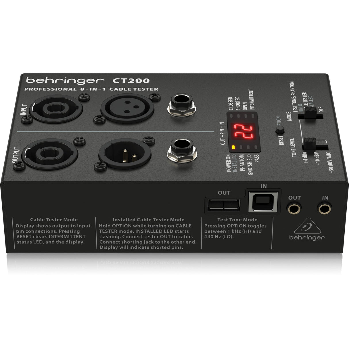 Behringer CT200 Professional 8-in-1 Cable Tester