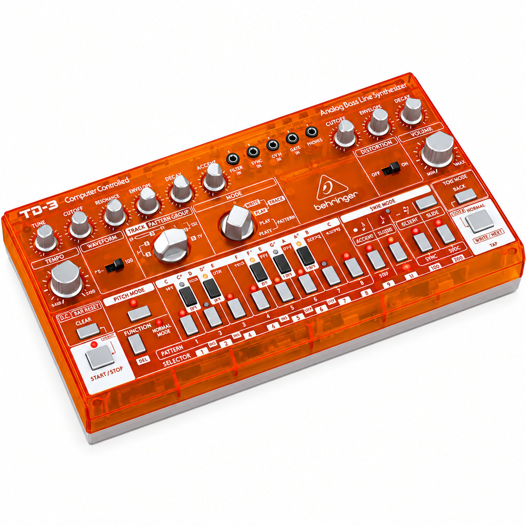 Behringer TD-3-TG Analog Bass Line Synthesizer, Tangerine