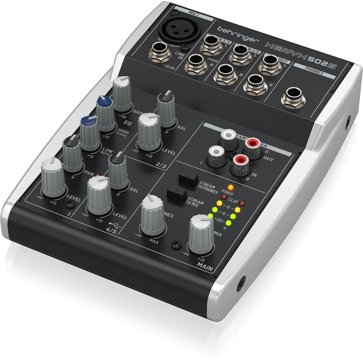 Behringer XENYX 502S 5-Input Analog Mixer with USB Streaming