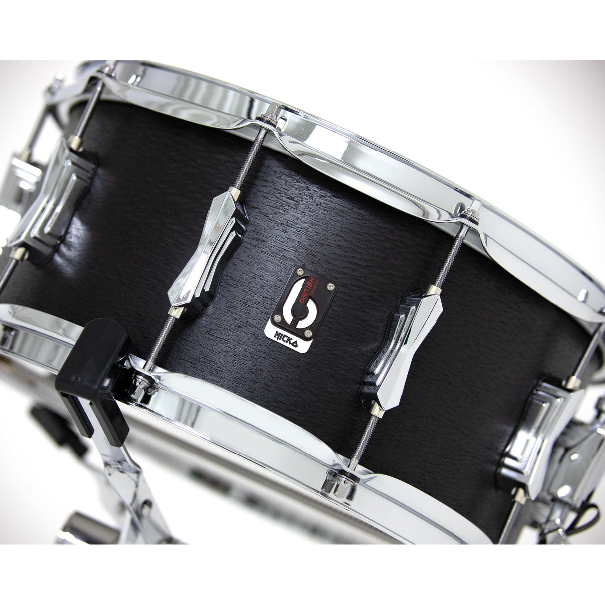 British Drum Co ICA-14-65-SN Icarus Series 14x6.5-Inch Snare Drum, Black Oak Finish