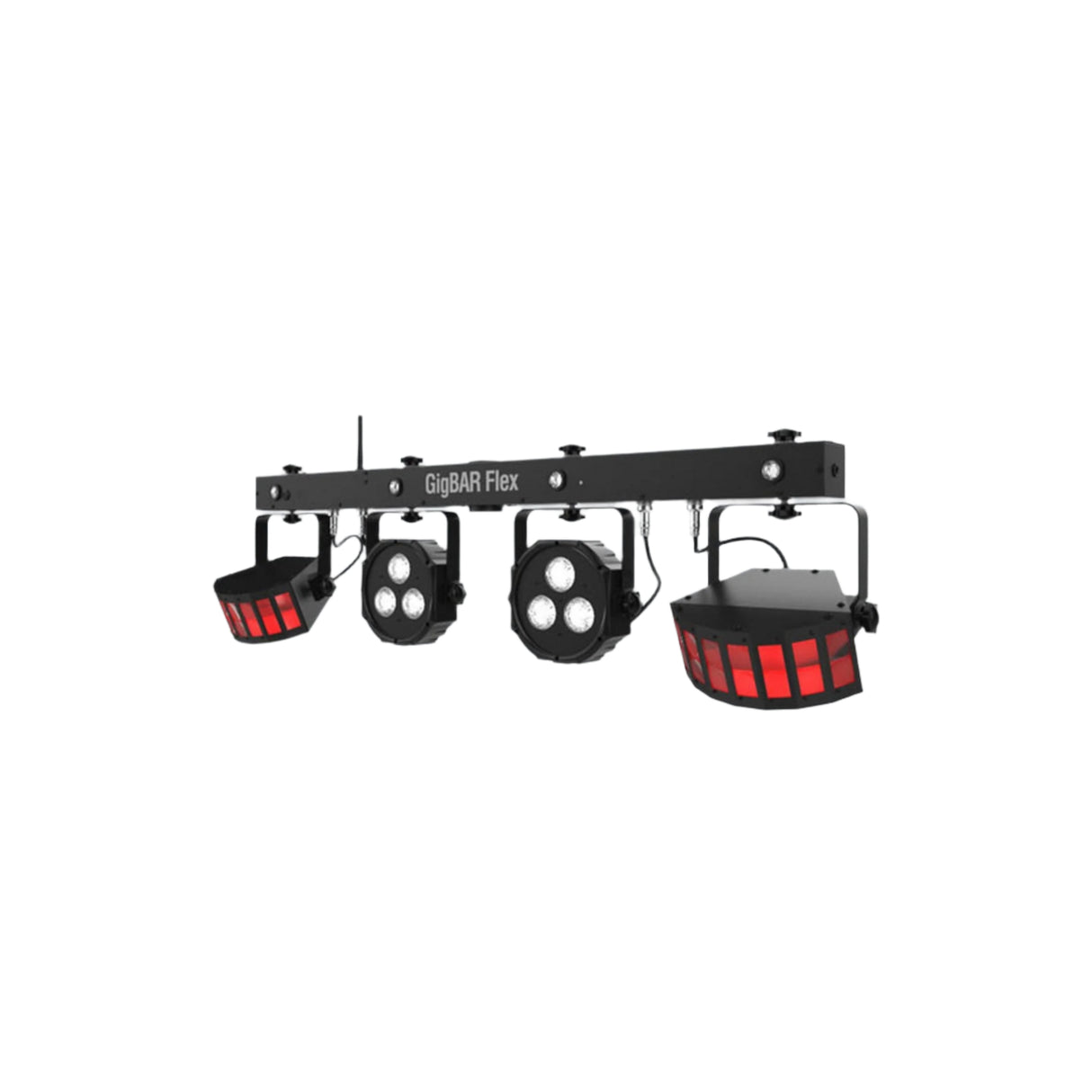Chauvet DJ GigBAR Flex 3-In-1 Pack-n-Go LED Quad-Color Par RGB + UV/LED Derby Lighting System