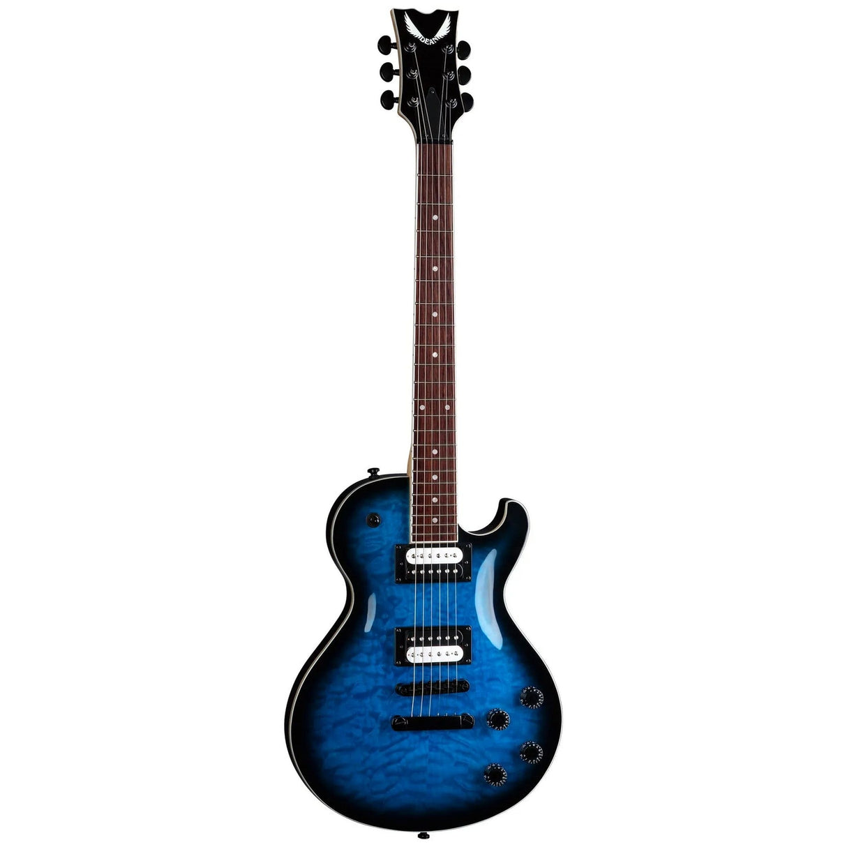 Dean Guitars Thoroughbred X Quilt Maple Trans Blue Burst Electric Guitar - guitar