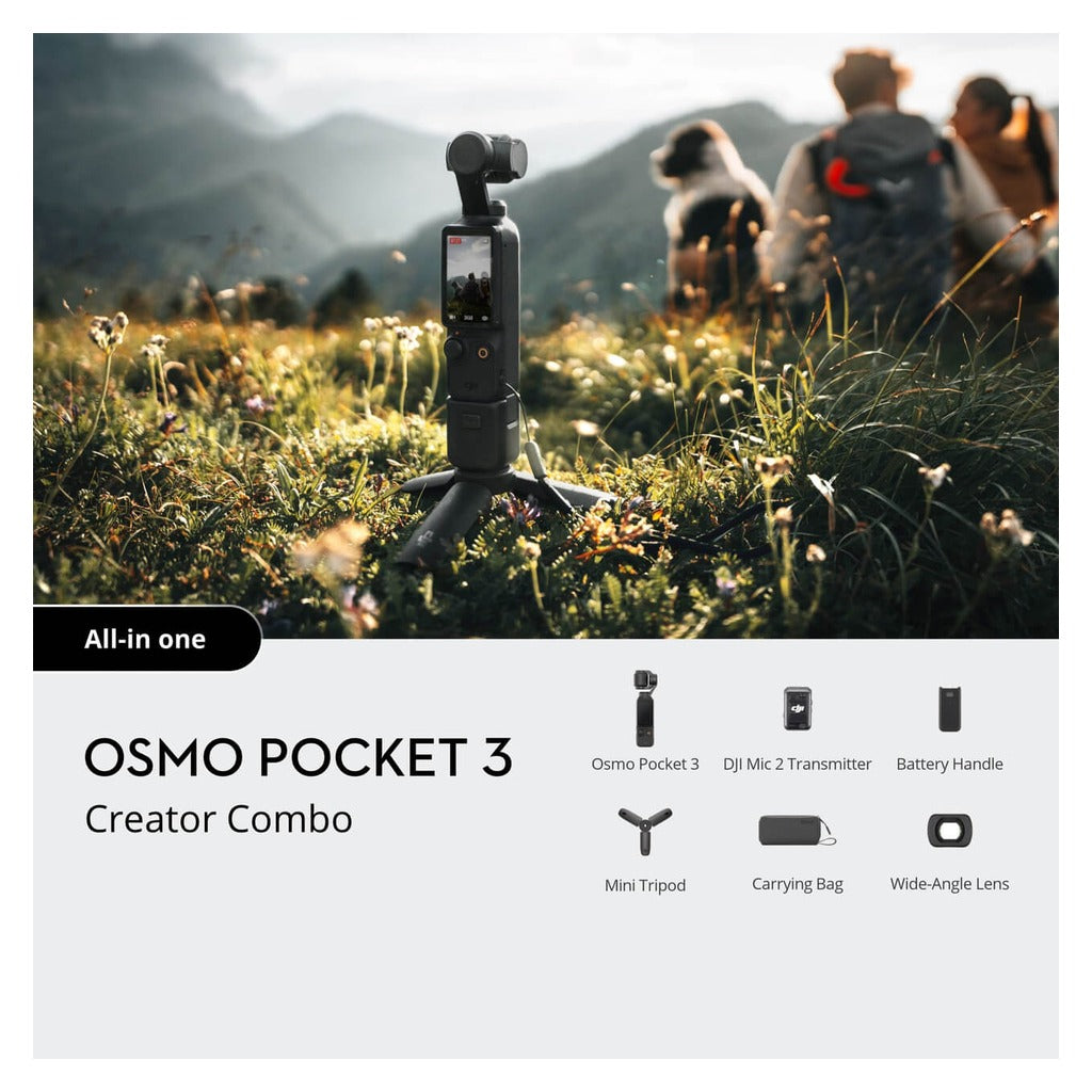 DJI Osmo Pocket 3 Creator Combo, 1-Inch 4K Gimbal Camera with DJI Mic 2 TX