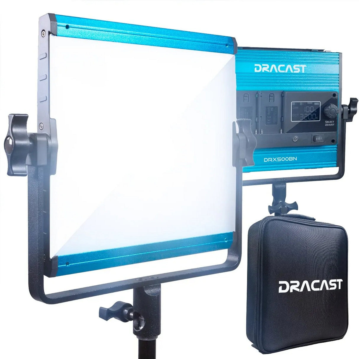 Dracast DRX3500DNS LED500 X Series Daylight LED 3 Light Kit with Nylon Padded Travel Case