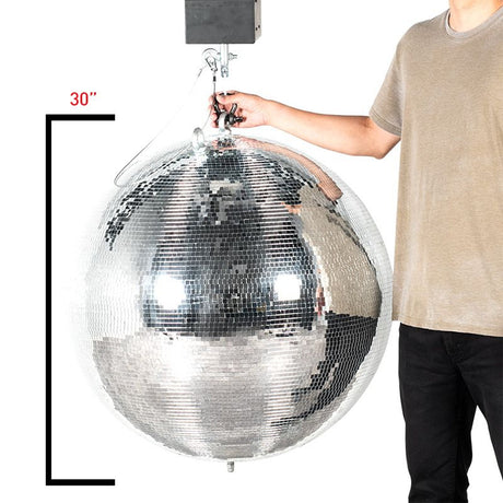 Eliminator Lighting EM30 30-Inch Mirror Ball with 2 Safety Hooks