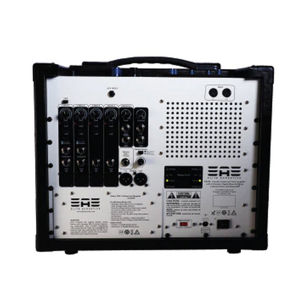 Elite Acoustics D6-58 120-Watt 6-Channel Bluetooth Acoustic Guitar and Vocal Amplifier - amps