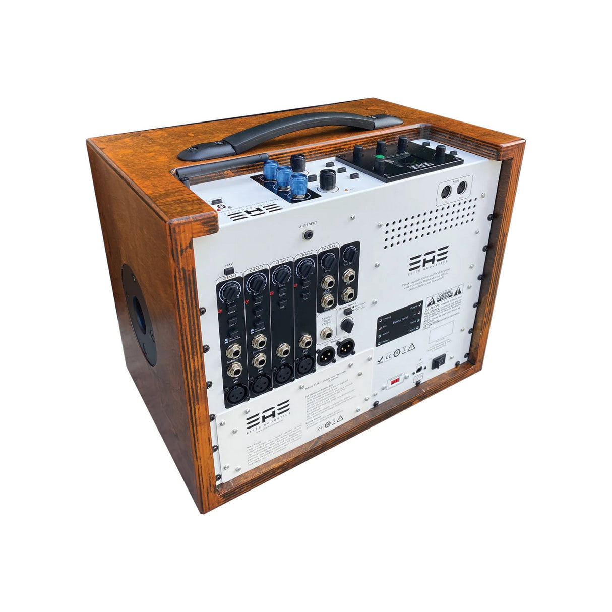 Elite Acoustics D6-58 120-Watt 6-Channel Bluetooth Acoustic Guitar and Vocal Amplifier - amps