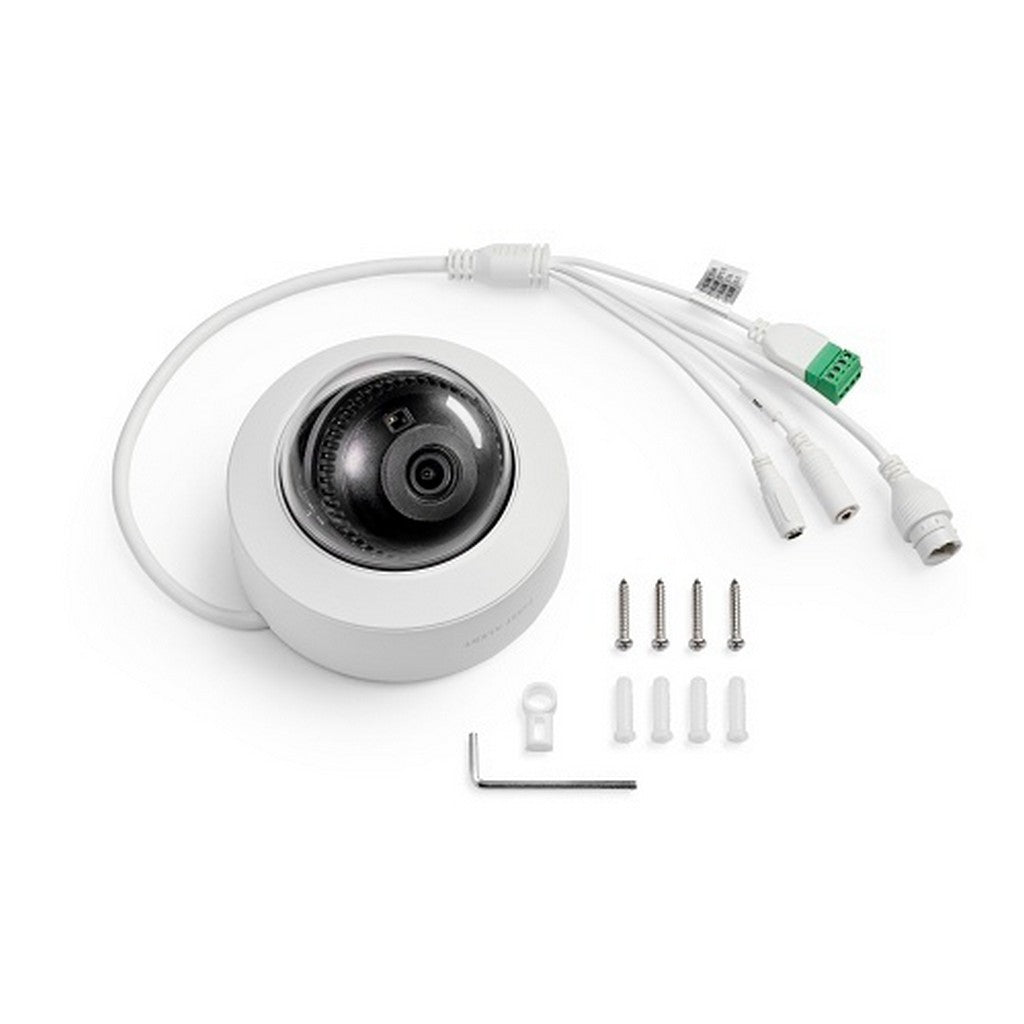First Alert CX4DE08F28PW 8MP AI Cloud Dome Camera, 2.8mm Lens, White