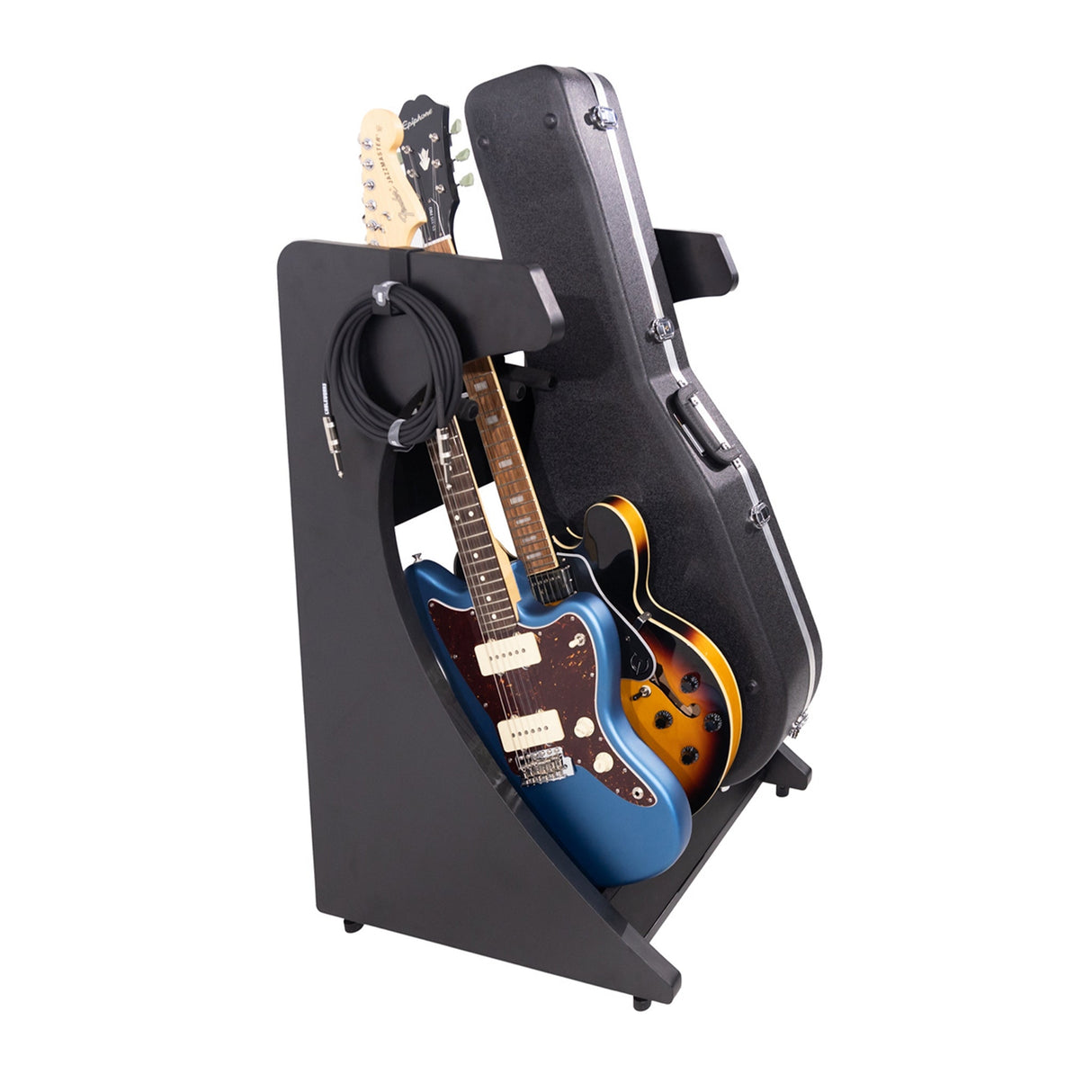 Gator GFW-ELITEGTR3RK-BLK Frameworks Elite Series 3/4-Space Guitar and Instrument Case Combo Rack Black - accessories