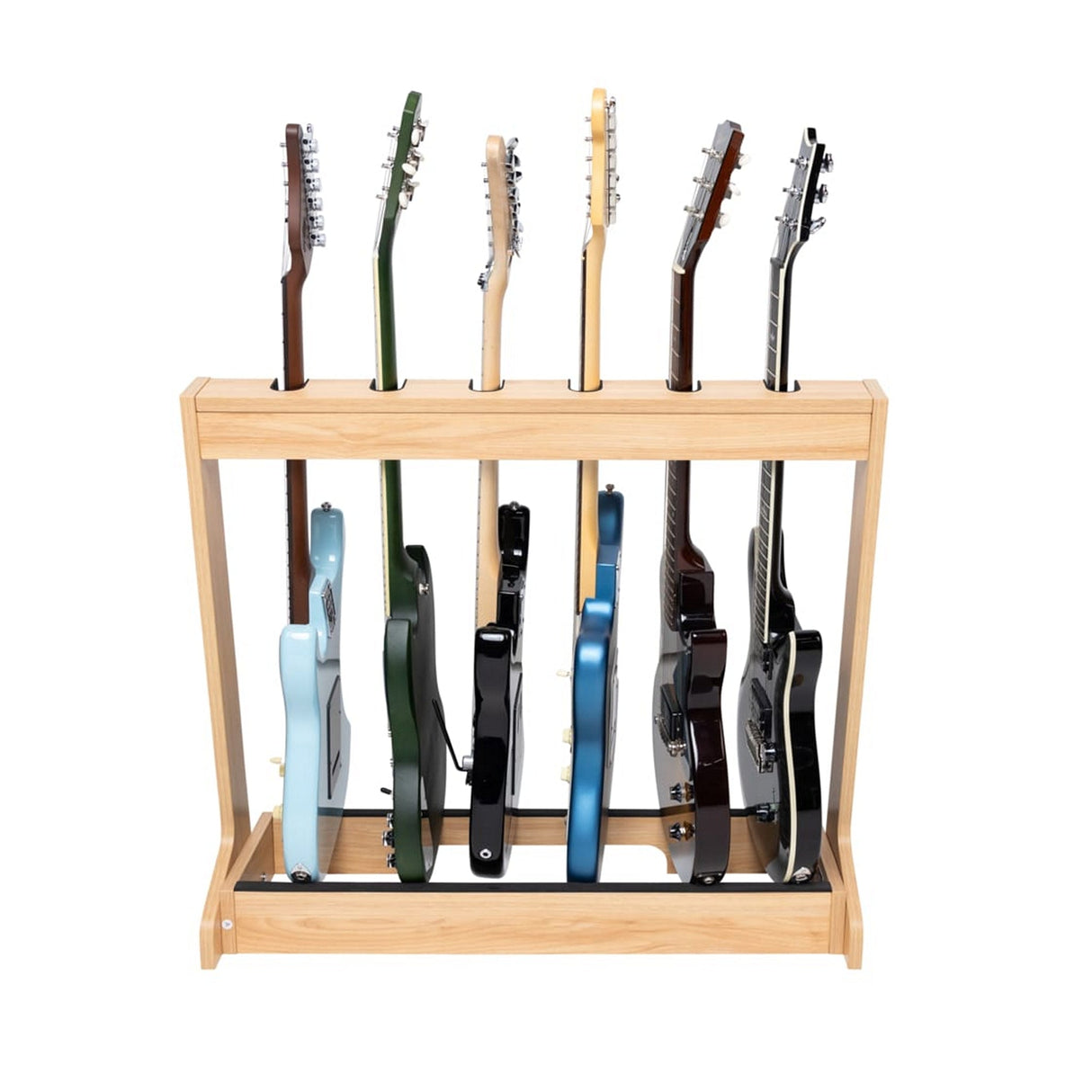 Gator GFW-GTR-WD6RK-MPL Frameworks Wooden Guitar Rack for 6 Guitars Maple - accessories