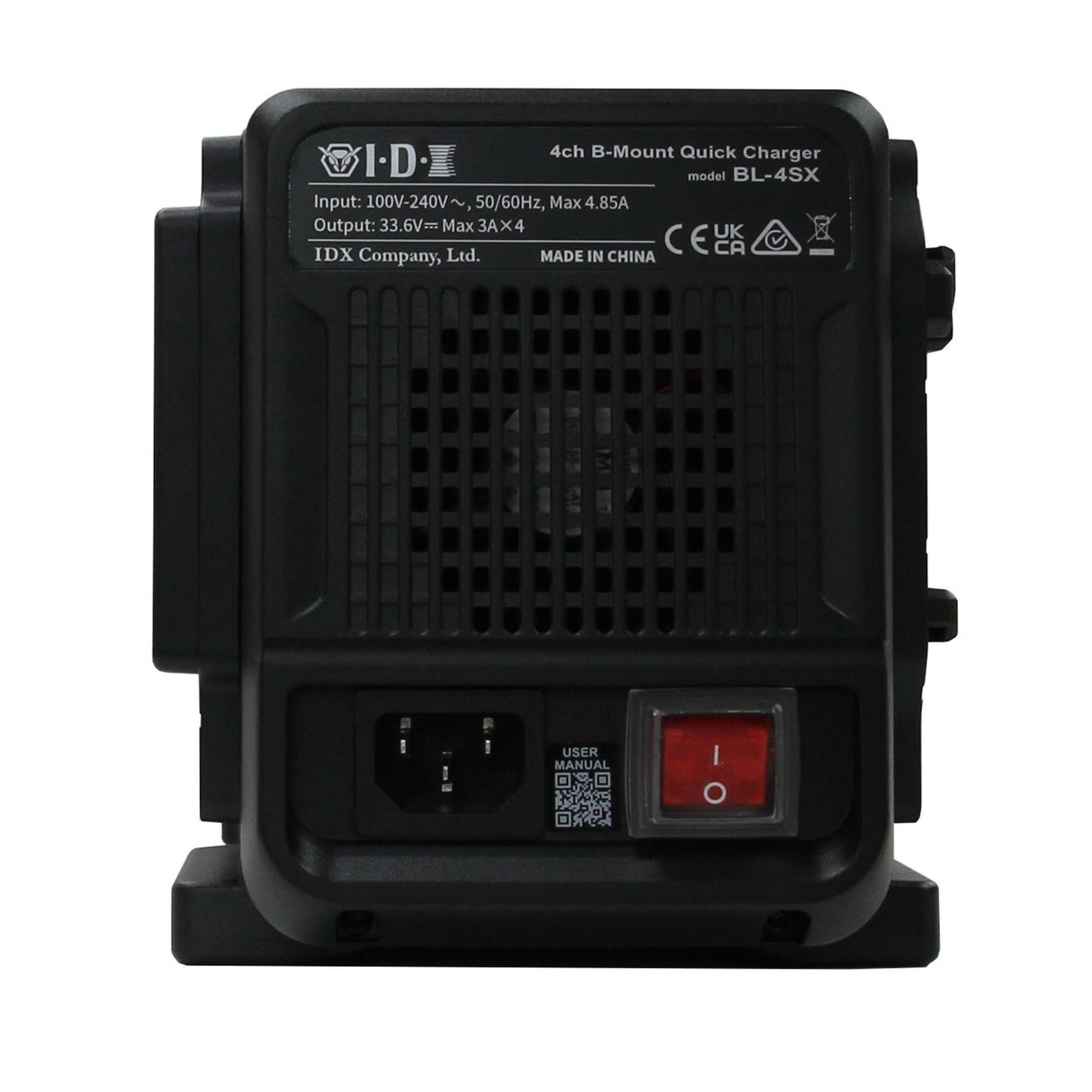 IDX BL-4SX 4-Channel Simultaneous Quick Charger, B-Mount