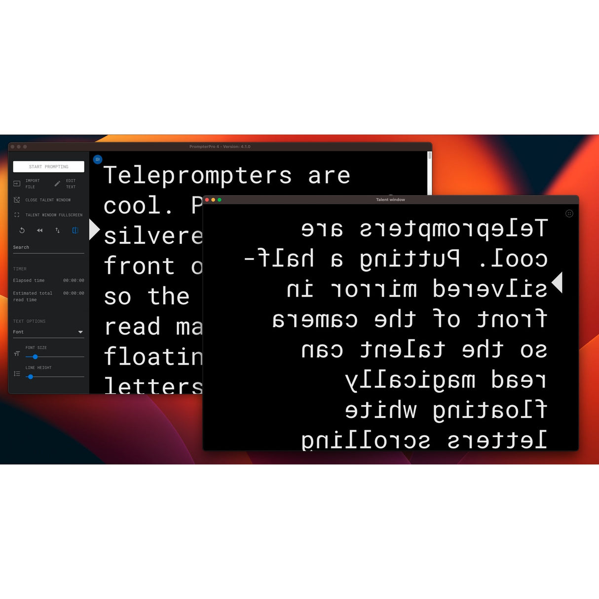Ikan PrompterPro 4 Teleprompting Software for PC and Mac Digital Download