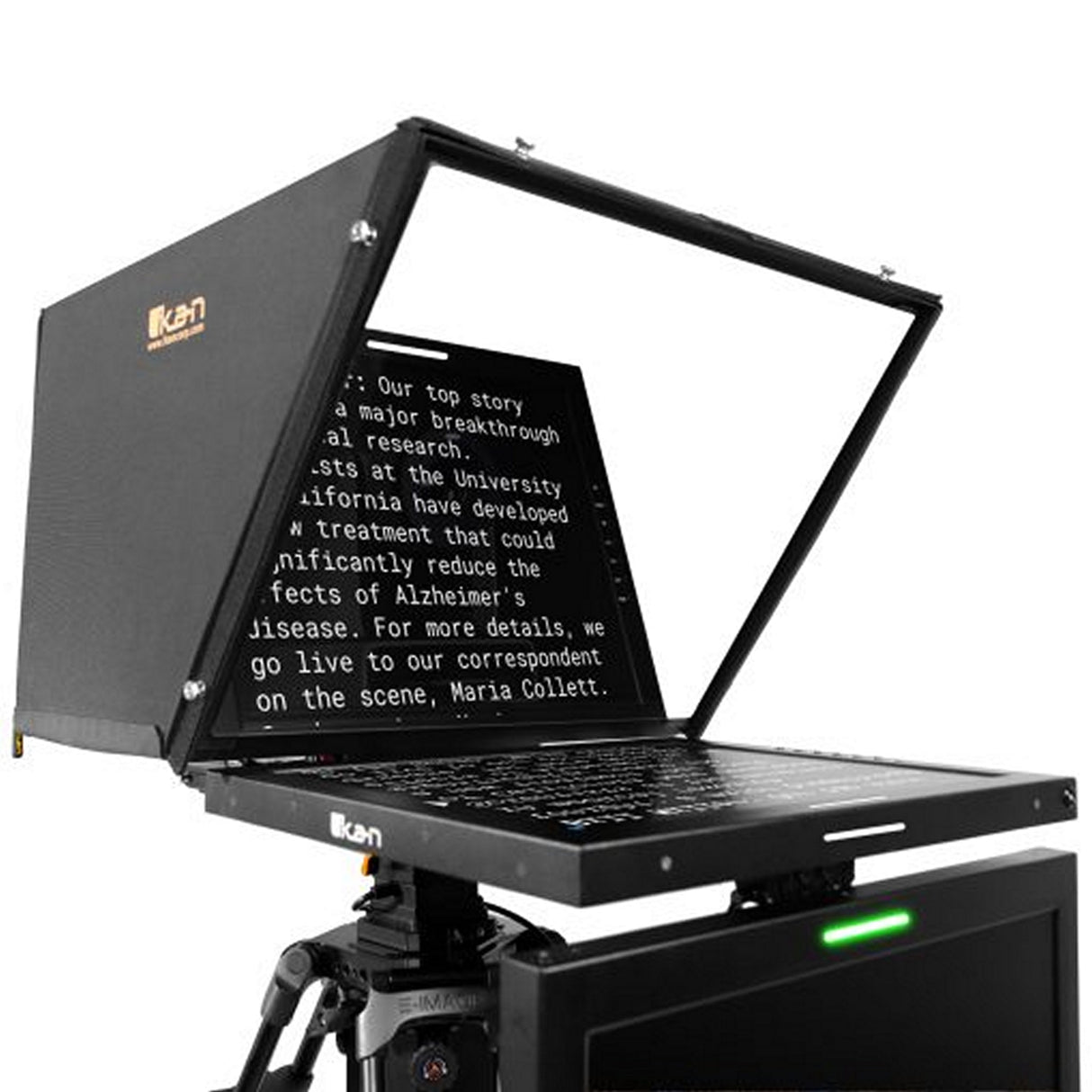 Ikan PT419W-PTZ-TM-PEDESTAL 19-inch PTZ SDI Teleprompter Pedestal Dolly Kit