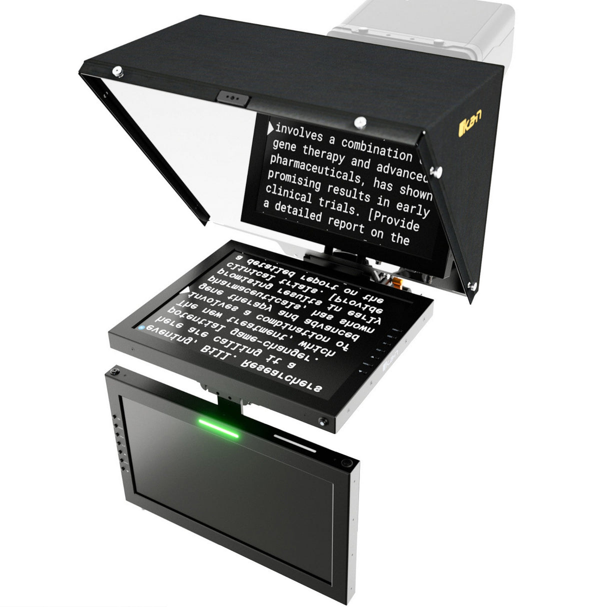 Ikan PT4500-TM-V3-PEDESTAL 15-inch SDI Teleprompter with Pedestal/Dolly