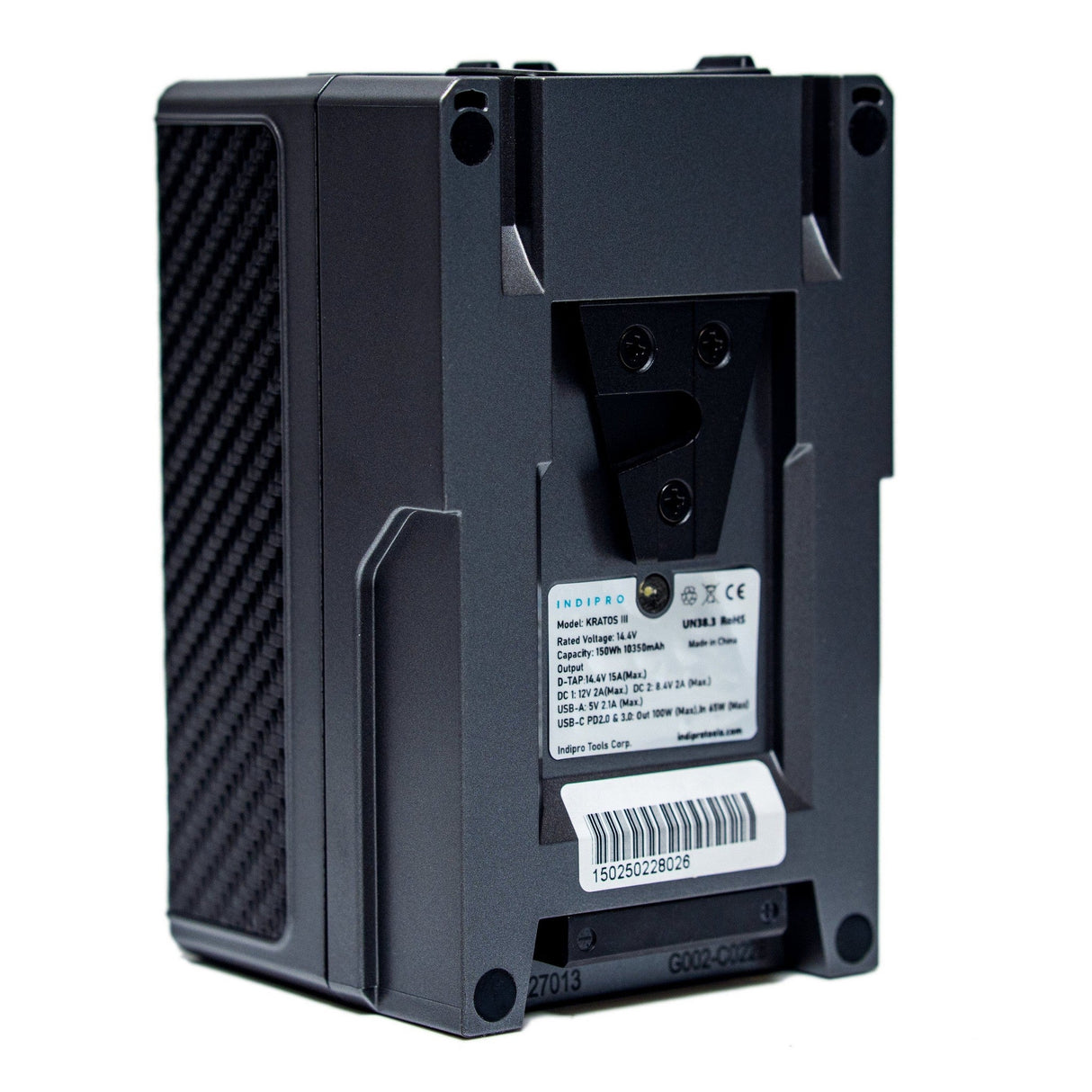 IndiPRO KTRVM150 Kratos 150Wh V-Mount Li-Ion Battery