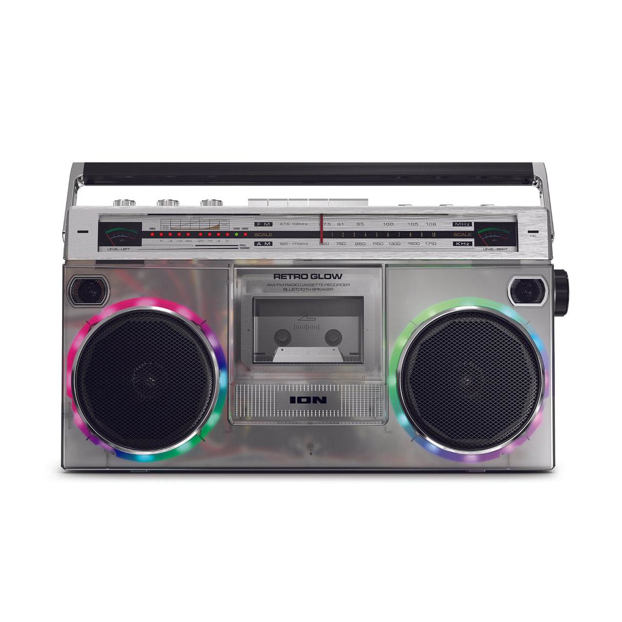 ION Audio Retro Glow Wireless Translucent Boombox