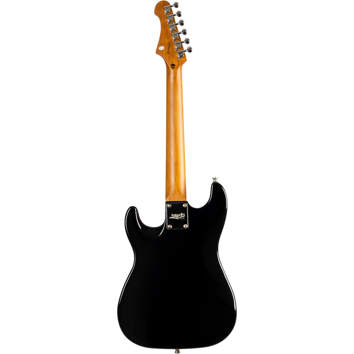 Jet Guitars JS-300 Mini Roasted Maple Electric Guitar, Black Finish