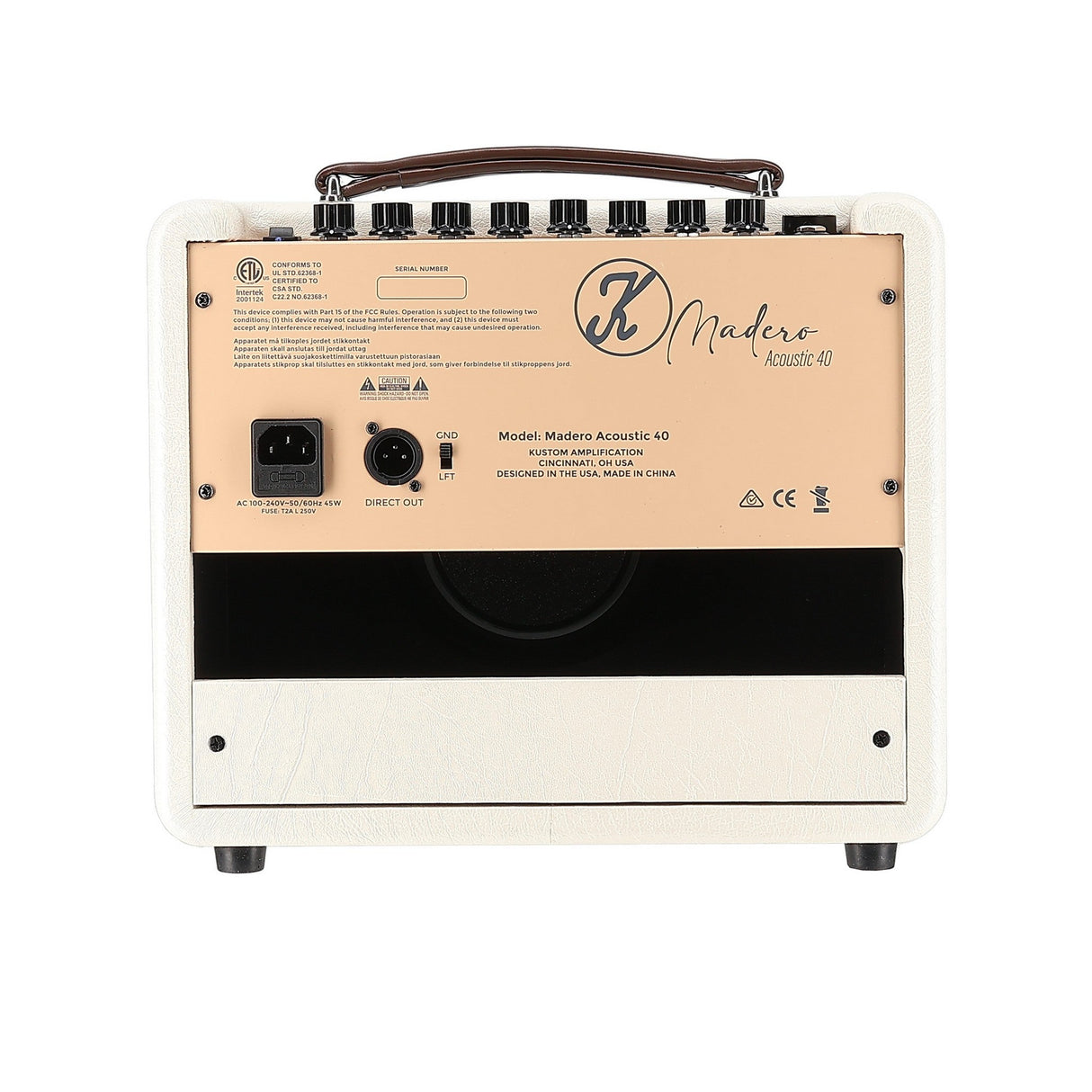 Kustom Madero 40 Acoustic Instrument Amplifier, 40 Watt