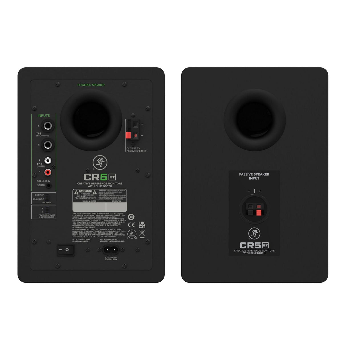 Mackie CR5.25BT 5.25-Inch Powered Bluetooth Studio Monitors, Pair