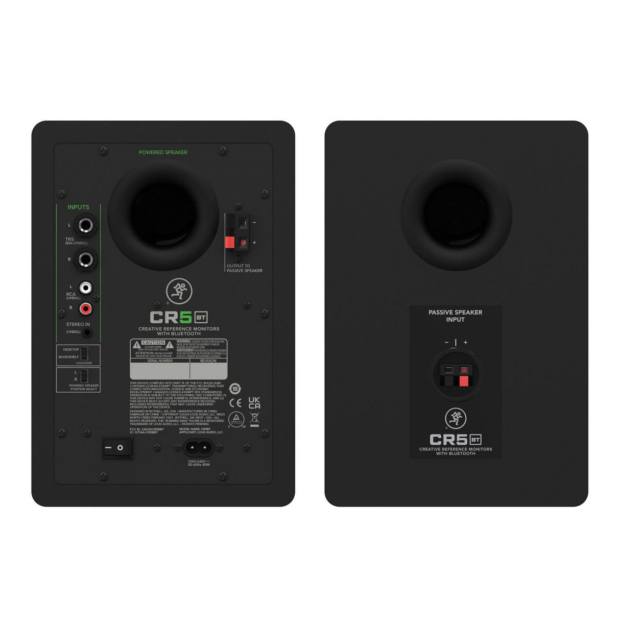 Mackie CR5BT 5.25-Inch Powered Bluetooth Studio Monitors with Tone Control Gen 3 Pair