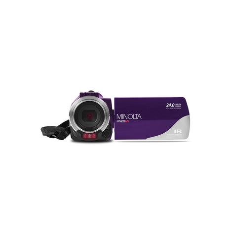Minolta MN220NV 1080p HD 24 MP Night Vision Digital Camcorder with WiFi Purple