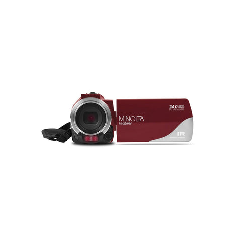 Minolta MN220NV 1080p HD 24 MP Night Vision Digital Camcorder with WiFi Red