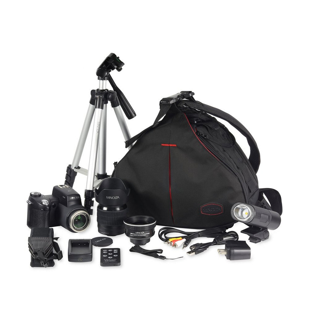 Minolta MN24Z 33 MP 1080p HD Digital Camera with Interchangeable Lens Kit Black