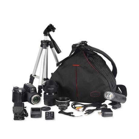 Minolta MN24Z 33 MP 1080p HD Digital Camera with Interchangeable Lens Kit Black