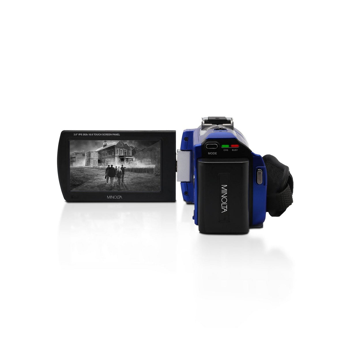 Minolta MN2K50NV 2.7K Ultra HD 48 MP Night Vision Camcorder Blue
