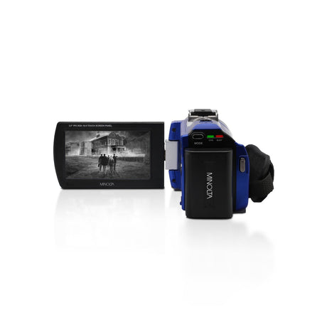 Minolta MN2K50NV 2.7K Ultra HD 48 MP Night Vision Camcorder Blue