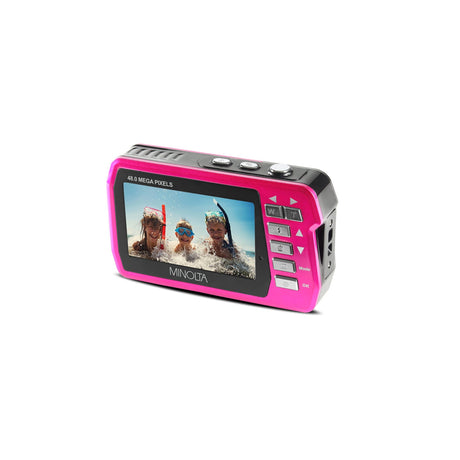 Minolta MN40WP 48 MP 2.7K Ultra HD Waterpoof Digital Camera Pink