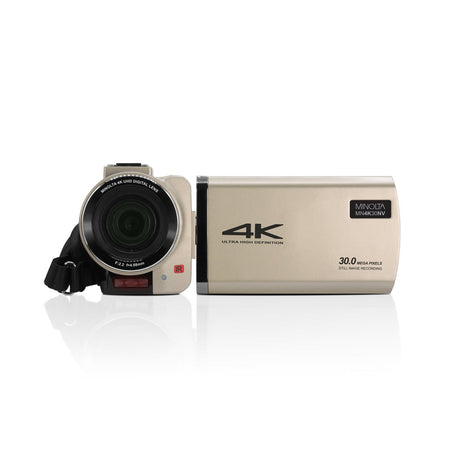 Minolta MN4K30NV 4K Ultra HD 30 MP Night Vision Camcorder Champagne