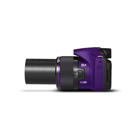 Minolta MN67Z 20 MP 1080p HD Bridge Digital Camera with 67x Optical Zoom Purple