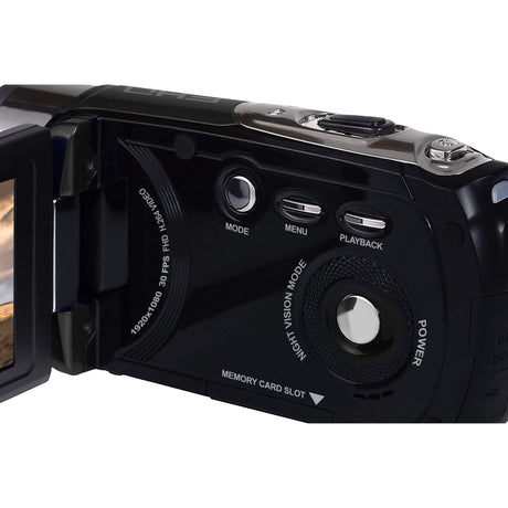 Minolta MN88NV 1080p HD 24 MP Night Vision Digital Camcorder Black