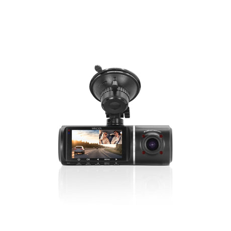 Minolta MNCD245T 3-Channel 1080p Car Camcorder with 2.45-Inch LCD and Rear Camera Black