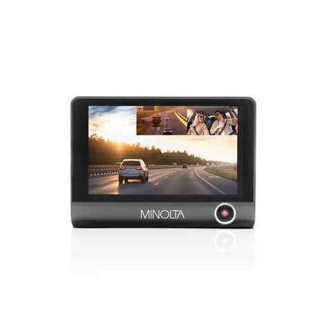 Minolta MNCD410T 3-Channel 1080p Car Camcorder with 4.0-Inch LCD and Rear Camera Black